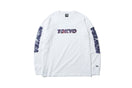 長袖 コットン Tシャツ シティーランドスケイプ ホワイト