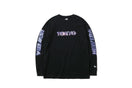 長袖 コットン Tシャツ シティーランドスケイプ ブラック