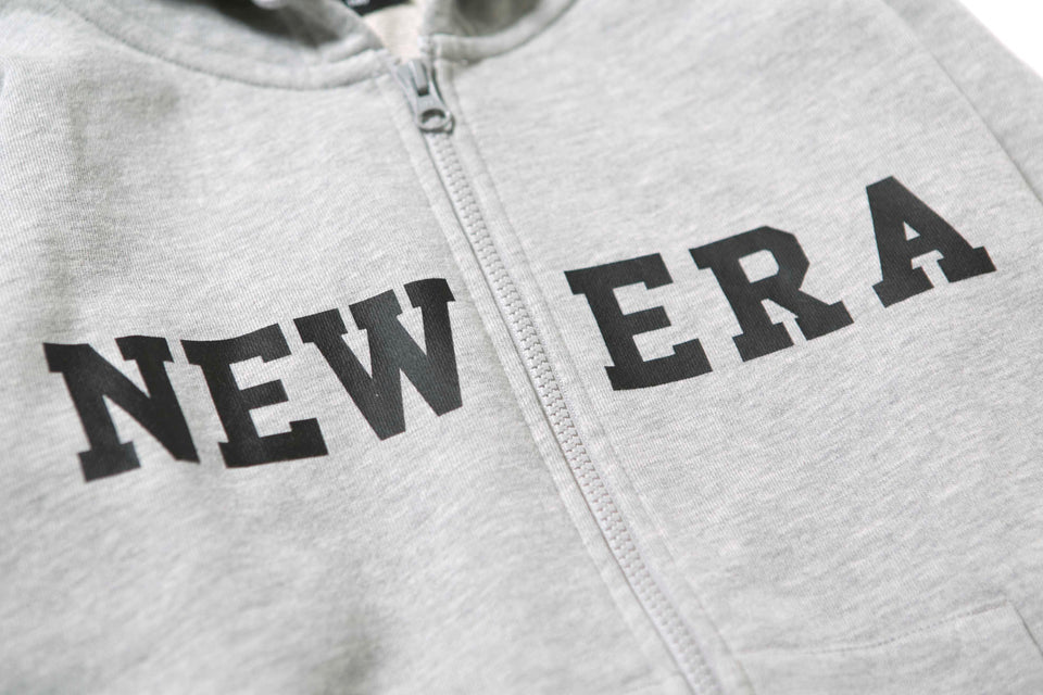 Youth スウェット フルジップ フーディー NEW ERA ロゴ グレー