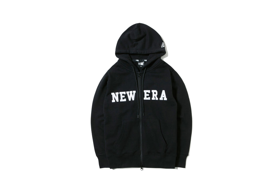 Youth スウェット フルジップ フーディー NEW ERA ロゴ ブラック
