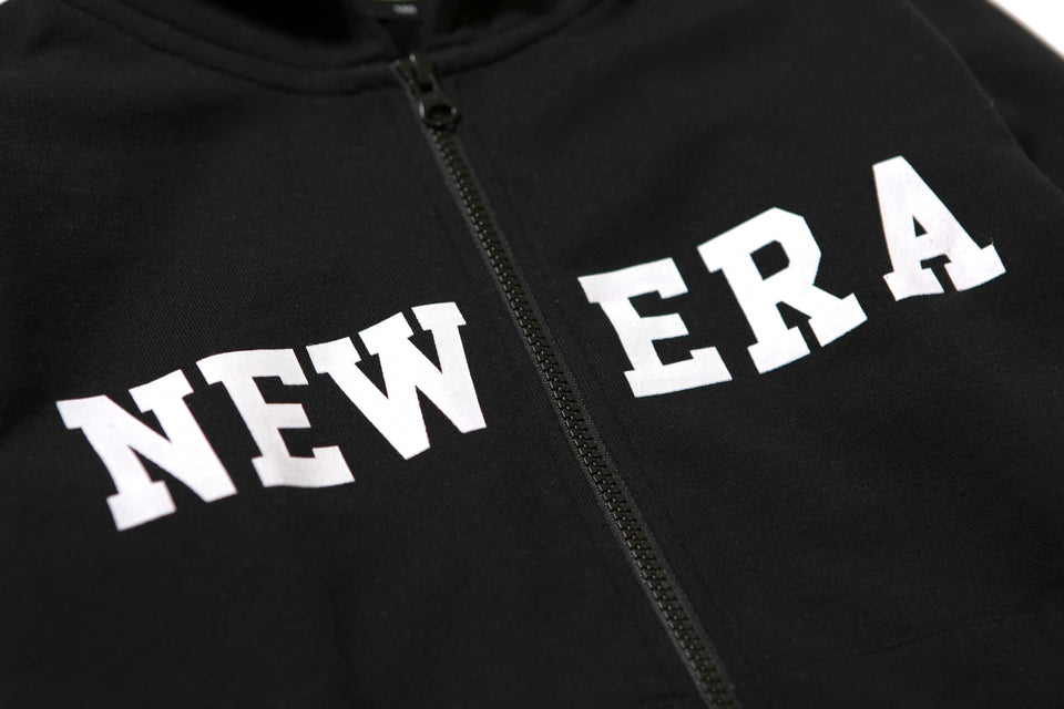 Youth スウェット フルジップ フーディー NEW ERA ロゴ ブラック