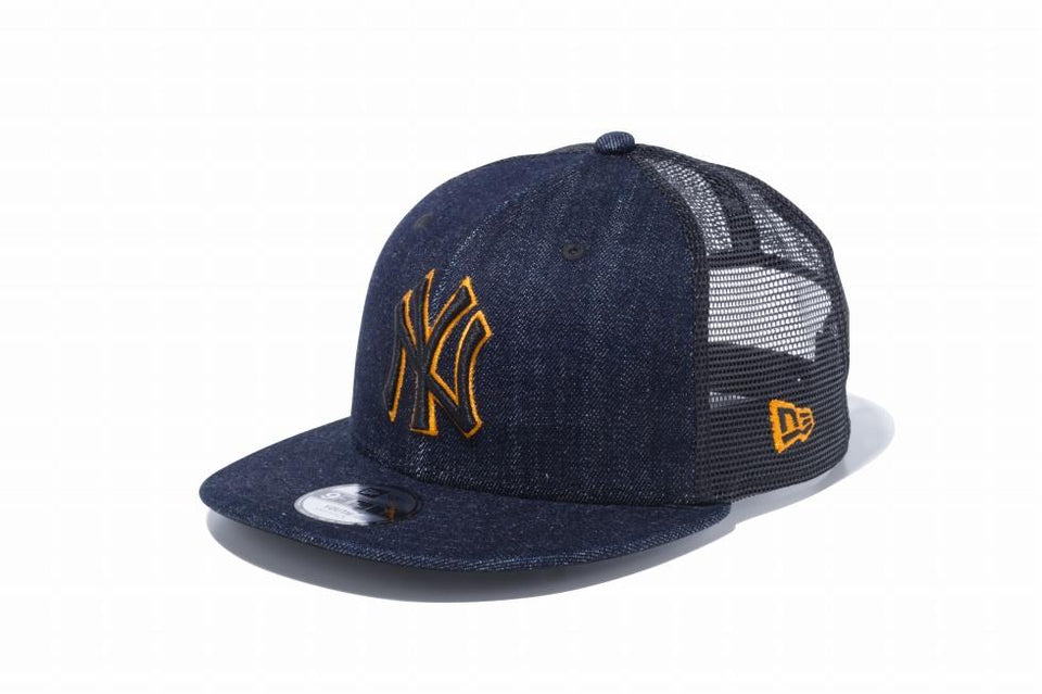 Youth 9FIFTY トラッカー ジャパンデニム ニューヨーク・ヤンキース インディゴデニム × ブラック コパー