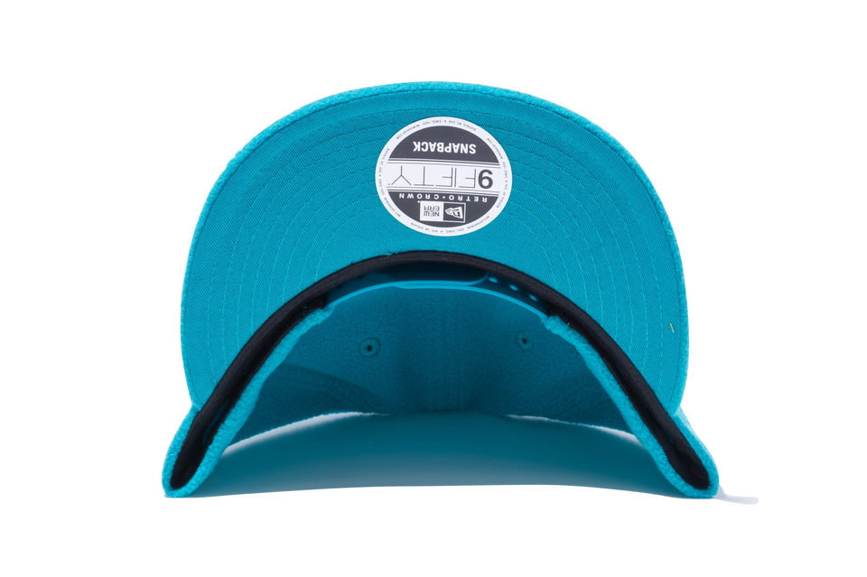 RC 9FIFTY フラットバイザー マイクロフリース ターコイズ ラバーパッチ