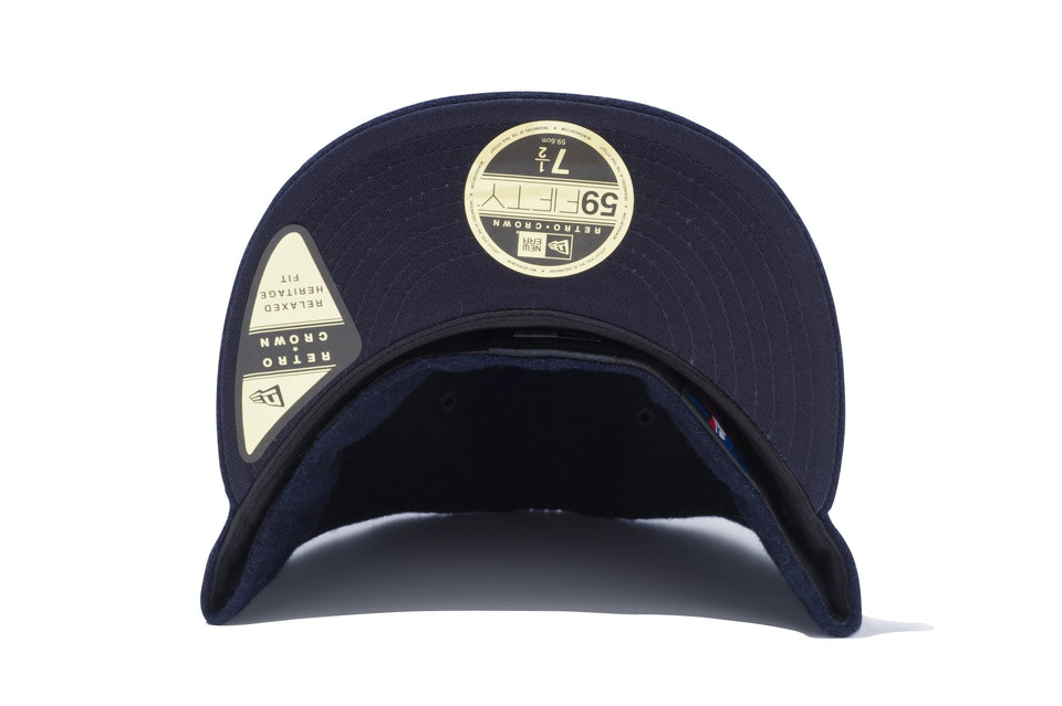 RC 59FIFTY フラットバイザー メルトン ニューヨーク・ヤンキース ミニロゴ ネイビー × スノーホワイト