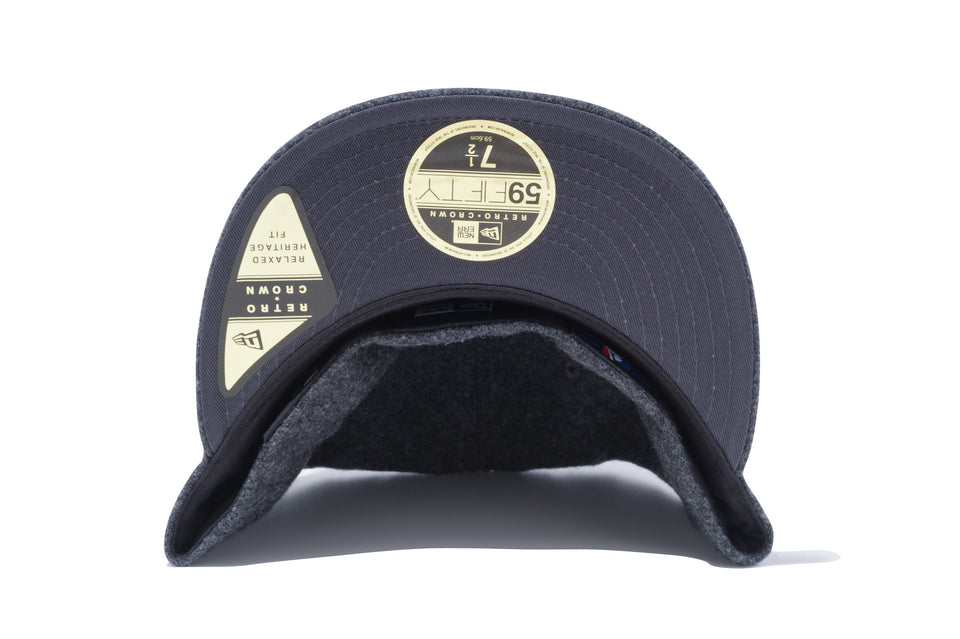 RC 59FIFTY フラットバイザー メルトン ニューヨーク・ヤンキース ミニロゴ チャコール × スノーホワイト