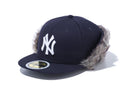 Kid's 59FIFTY フリップダウン イアーフラップ ニューヨーク・ヤンキース ネイビー × スノーホワイト