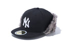 Kid's 59FIFTY フリップダウン イアーフラップ ニューヨーク・ヤンキース ブラック × スノーホワイト