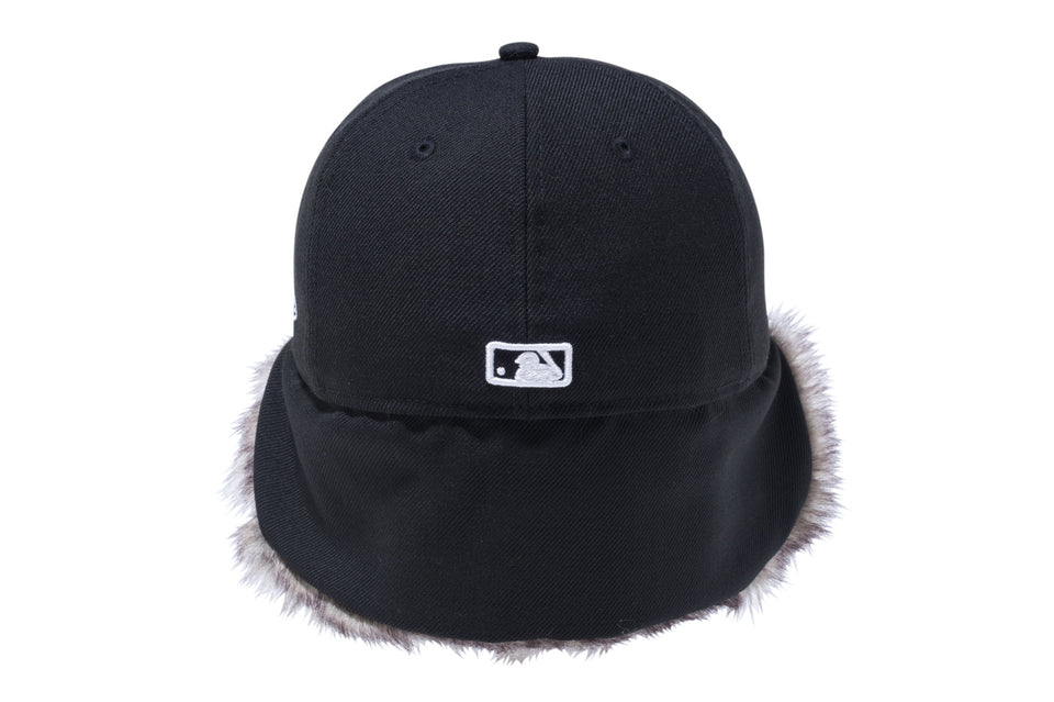 Kid's 59FIFTY フリップダウン イアーフラップ ニューヨーク・ヤンキース ブラック × スノーホワイト