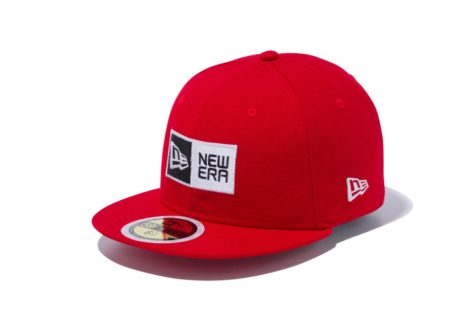 Kid's 59FIFTY ボックスロゴ スカーレット