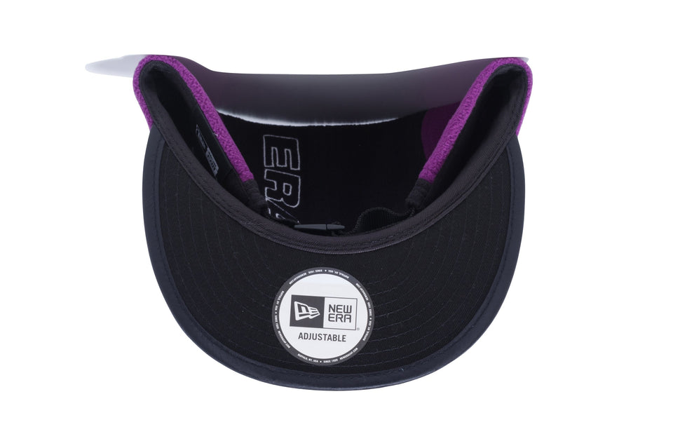 ジェットキャップ マイクロフリース NEWERA アウトライン ロゴ ブラック パープル ターコイズ