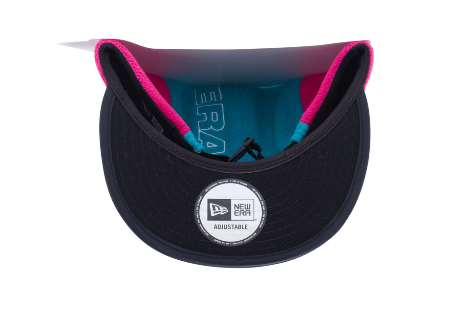 ジェットキャップ マイクロフリース NEWERA アウトライン ロゴ ターコイズ ダークグレー ピンク イエロー