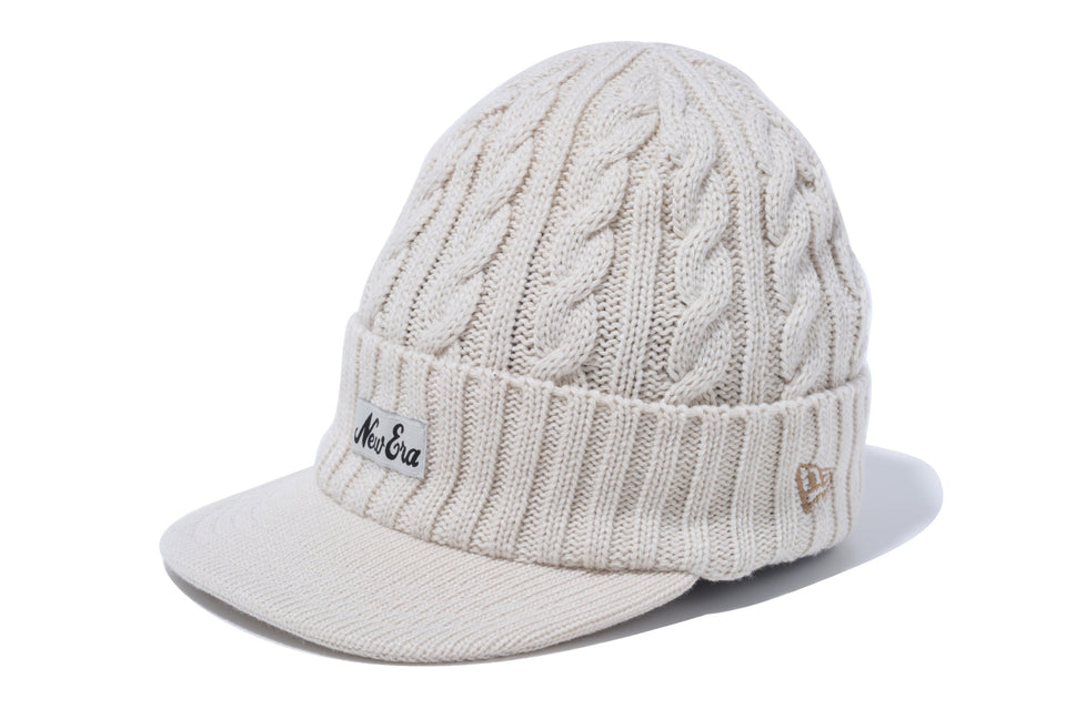 【ゴルフ】 WOMEN'S バイザーニット ナチュラルウーブンパッチ アイボリー