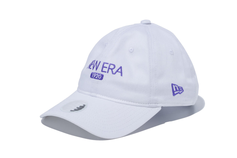 【ゴルフ】 WOMEN'S 9THIRTY クロスストラップ ストレッチコットン ウォッシャブル ホワイト × レイクパープル