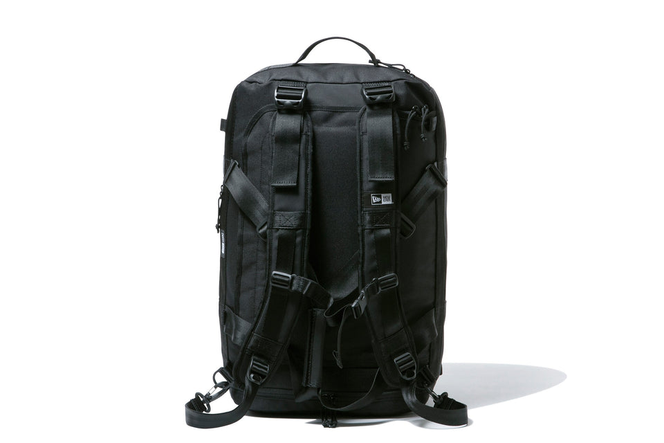 クラブ ダッフルバッグ 50L 2ウェイ プリントロゴ ブラック × ホワイト