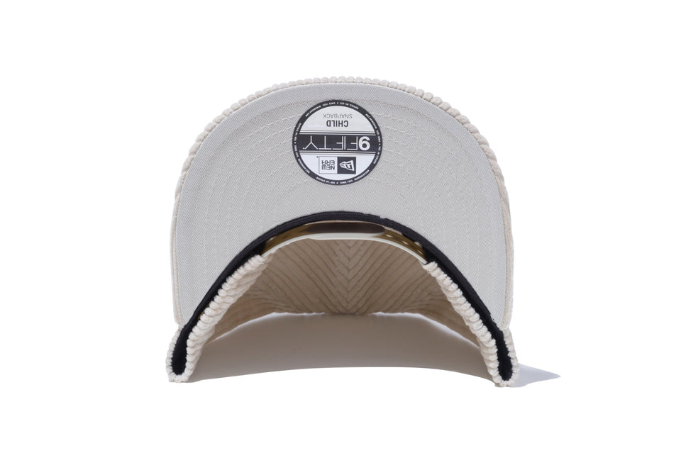 Child 9FIFTY コーデュロイ ニューヨーク・ヤンキース ライトベージュ × ブラック