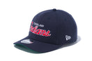 9FIFTY ストレッチスナップ MLB チームロゴ スクリプト クリーブランド・インディアンス ネイビー × スノーホワイト ラディアントレッド