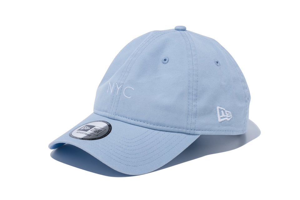 9THIRTY クロスストラップ キャンバス nyc ミニロゴ サックス × スノーホワイト