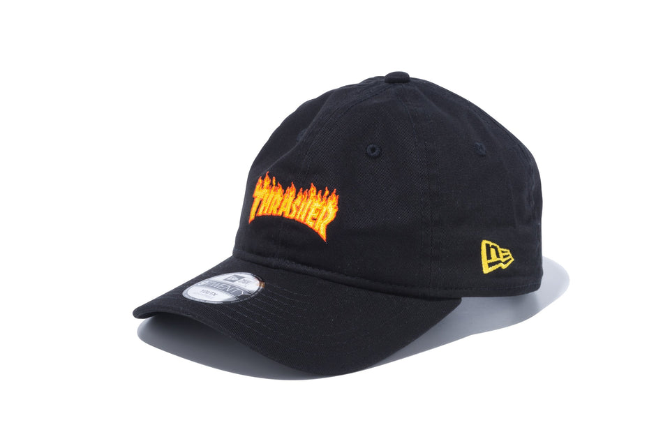 Youth 9TWENTY クロスストラップ THRASHER スラッシャー ファイヤーロゴ ブラック