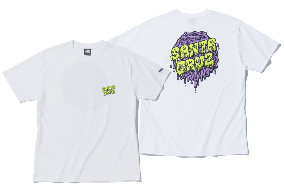 コットン Tシャツ Santa Cruz サンタクルーズ スライムドットロゴ ホワイト