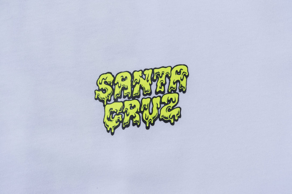 コットン Tシャツ Santa Cruz サンタクルーズ スライムドットロゴ ホワイト