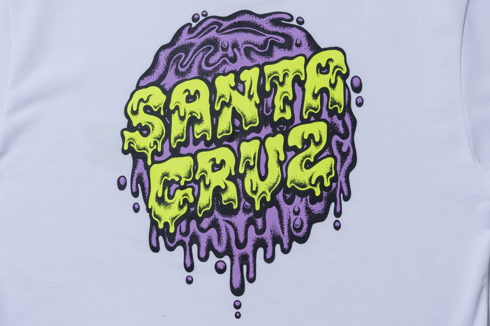 コットン Tシャツ Santa Cruz サンタクルーズ スライムドットロゴ ホワイト