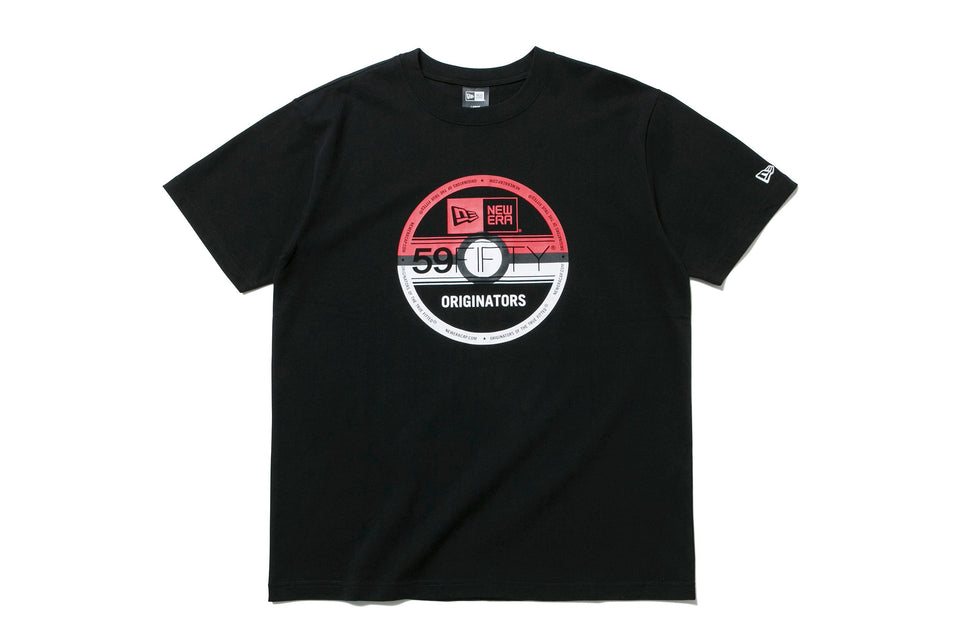 コットン Tシャツ ポケモン モンスターボール バイザーステッカー ブラック