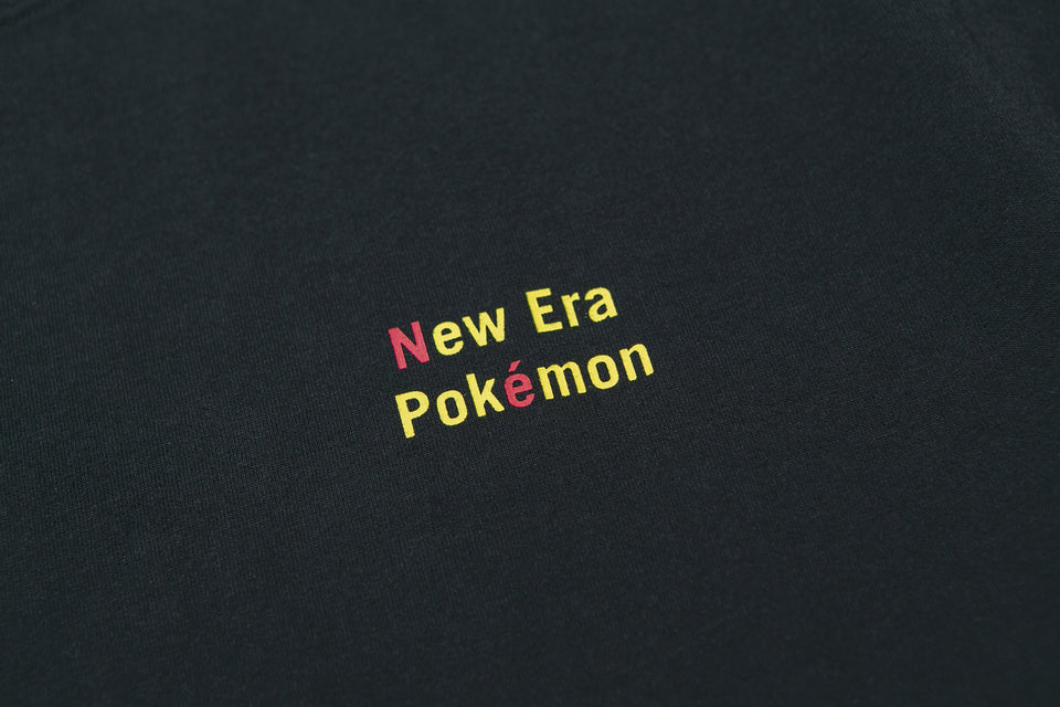 コットン Tシャツ ポケモン ピカチュウ フラッグロゴ ブラック