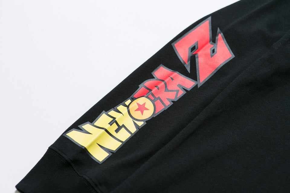 長袖 コットン Tシャツ ドラゴンボールZ ギニュー スクエアニューエラ ブラック