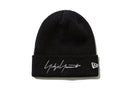 ベーシック カフニット Yohji Yamamoto FW19 シグネチャーロゴ ブラック  × クローム