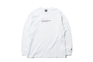 長袖 コットン Tシャツ Yohji Yamamoto FW19 シグネチャーロゴ ホワイト