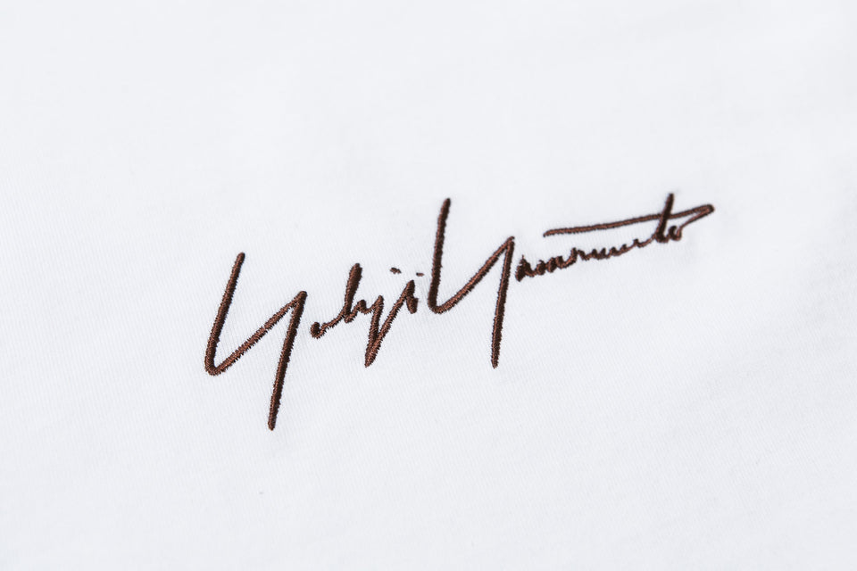 コットン Tシャツ Yohji Yamamoto FW19 シグネチャーロゴ ホワイト