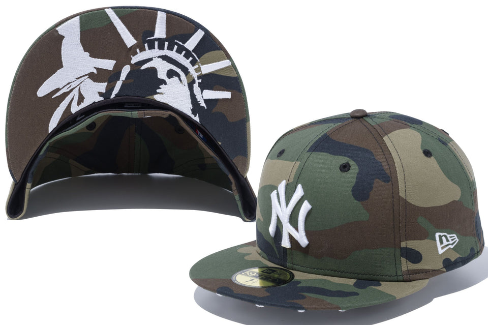 59FIFTY スタチューオブリバティ ニューヨーク・ヤンキース ウットランドカモ × スノーホワイト