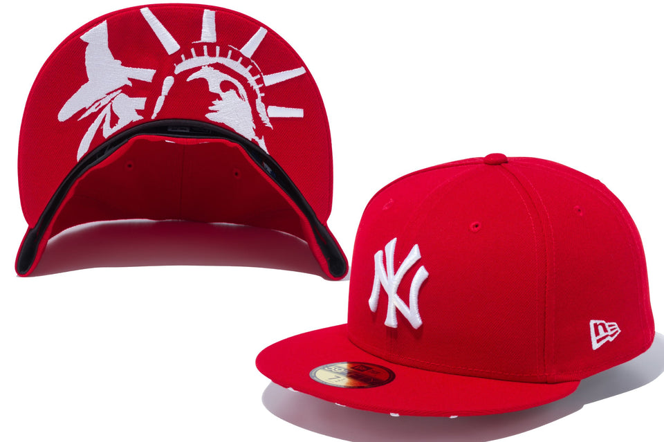 59FIFTY スタチューオブリバティ ニューヨーク・ヤンキース スカーレット × スノーホワイト