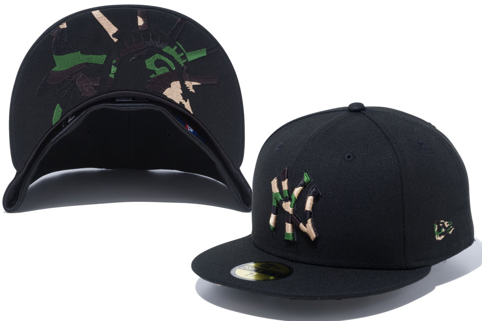 59FIFTY スタチューオブリバティ ニューヨーク・ヤンキース ブラック × マルチカラー