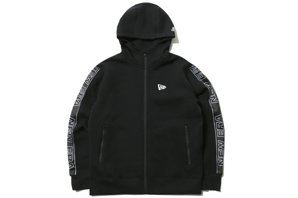テックスウェット フルジップフーディージャケット ニューエラ ワードマークテープ ブラック 【NEW ERA WORKOUT】