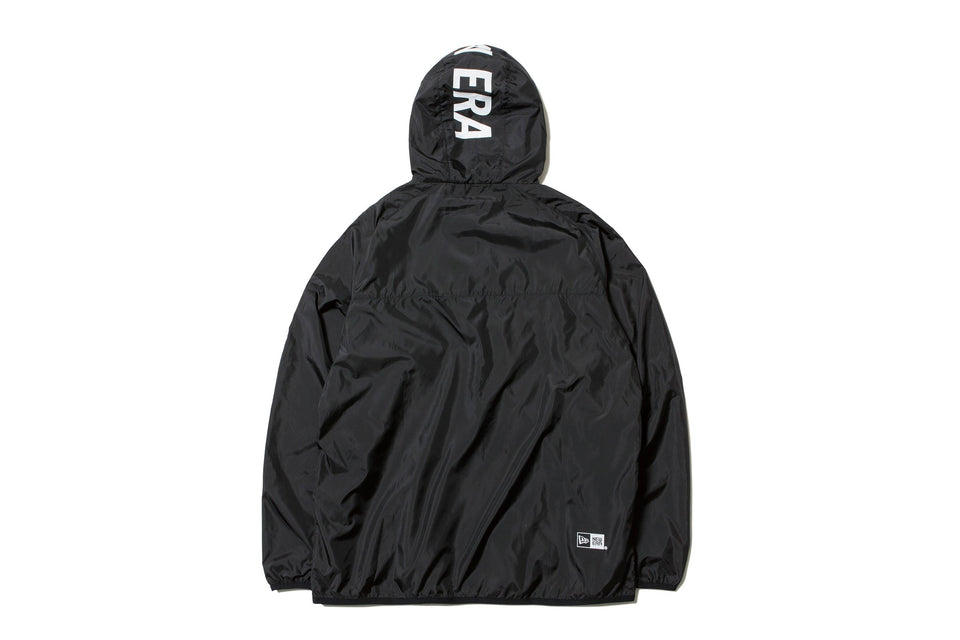 ウィンドジャケット ニューエラ フードロゴ ブラック × ホワイト 【 Performance Apparel 】