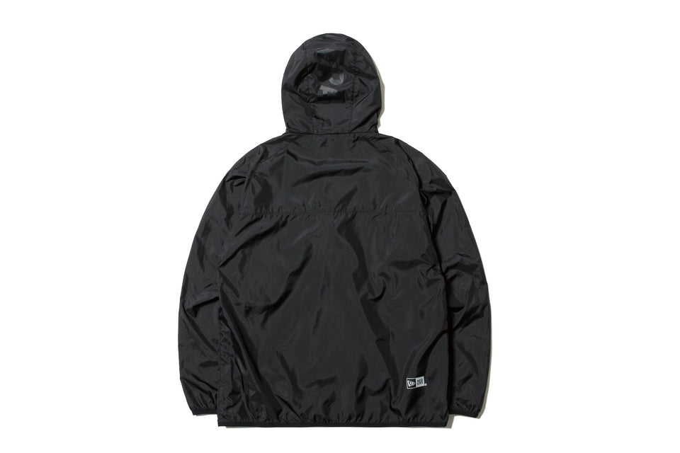 ウィンドジャケット ニューエラ フードロゴ ブラック × ブラック 【 Performance Apparel 】