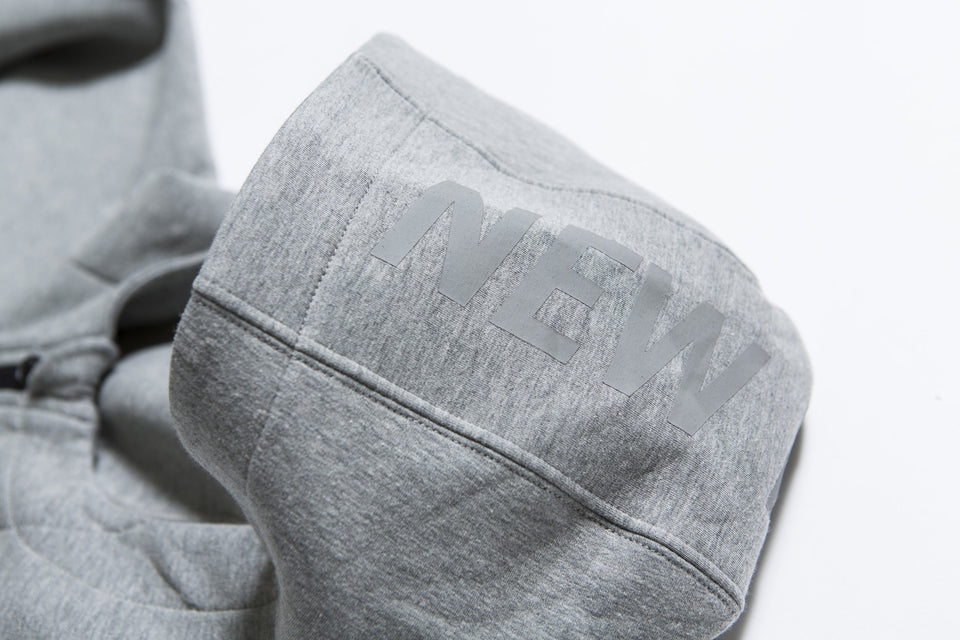 テックスウェット フルジップフーディージャケット ニューエラ フードロゴ グレー 【Performance Apparel】