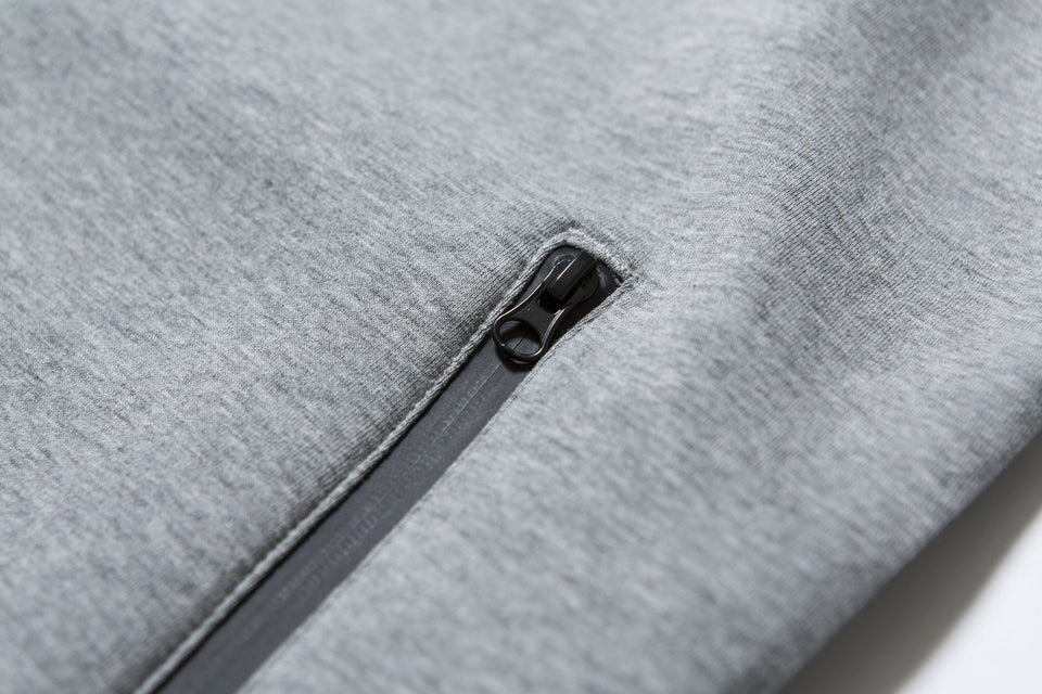 テックスウェット フルジップフーディージャケット ニューエラ フードロゴ グレー 【Performance Apparel】