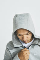 テックスウェット フルジップフーディージャケット ニューエラ フードロゴ グレー 【Performance Apparel】