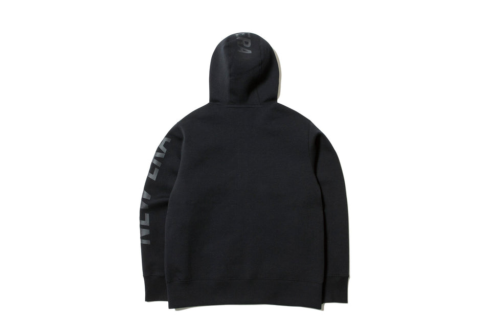 テックスウェット フルジップフーディージャケット ニューエラ フードロゴ ブラック 【Performance Apparel】