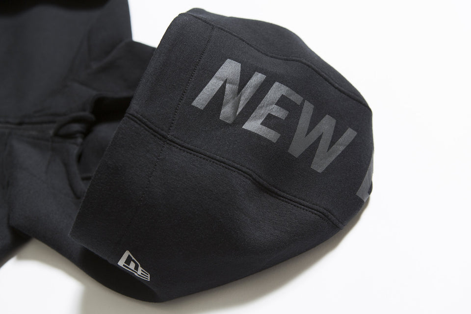 テックスウェット フルジップフーディージャケット ニューエラ フードロゴ ブラック 【Performance Apparel】