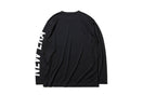 長袖 テック Tシャツ ニューエラ フロント & スリーブ ブラック × ホワイト 【 Performance Apparel 】