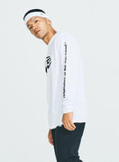 長袖 テック Tシャツ フラッグ & Originators of the True Fitted ブラック × ホワイト 【 Performance Apparel 】