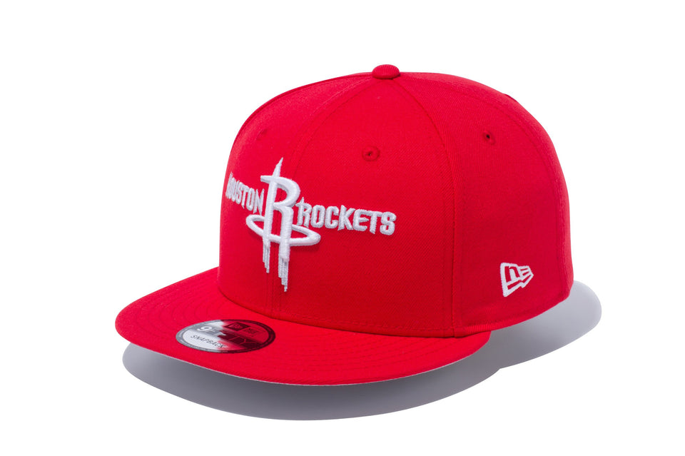 9FIFTY ヒューストン・ロケッツ チームロゴ フロントドアレッド × スノーホワイト ドルフィングレー グレーアンダーバイザー