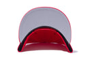 9FIFTY ヒューストン・ロケッツ チームロゴ フロントドアレッド × スノーホワイト ドルフィングレー グレーアンダーバイザー
