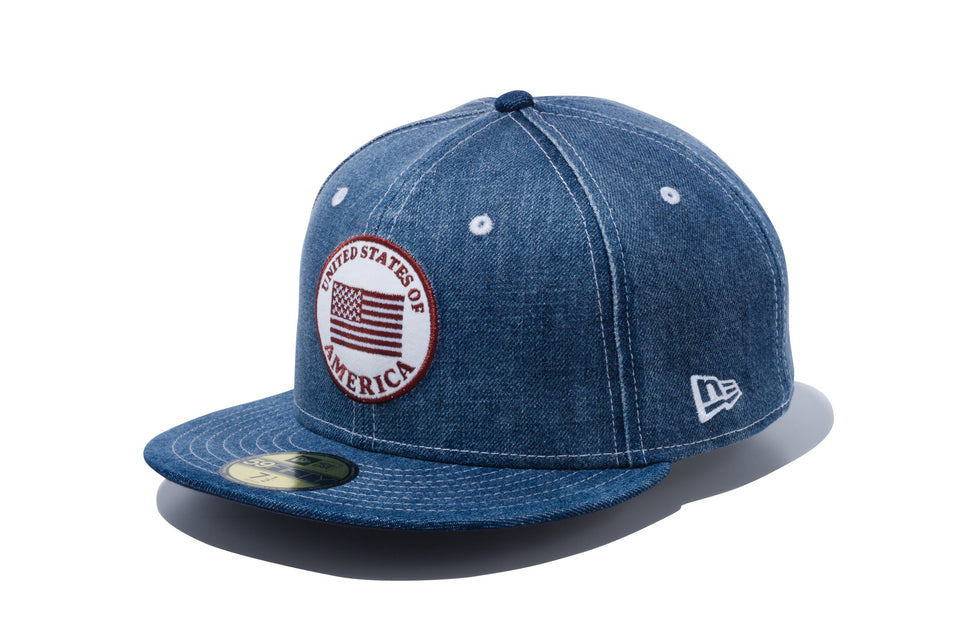 59FIFTY ワッペン UNITED STATE OF AMERICA ウォッシュドデニム