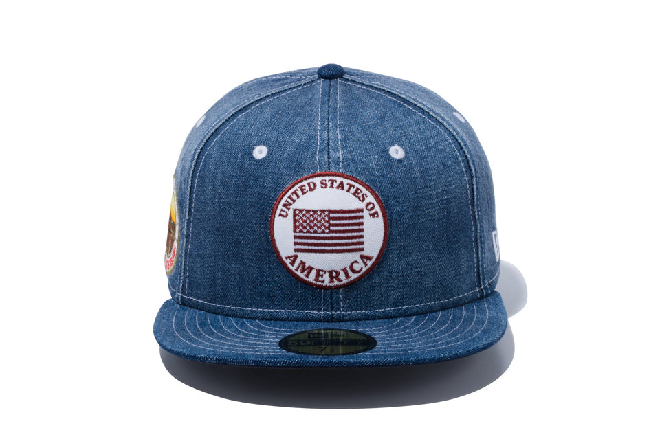 59FIFTY ワッペン UNITED STATE OF AMERICA ウォッシュドデニム