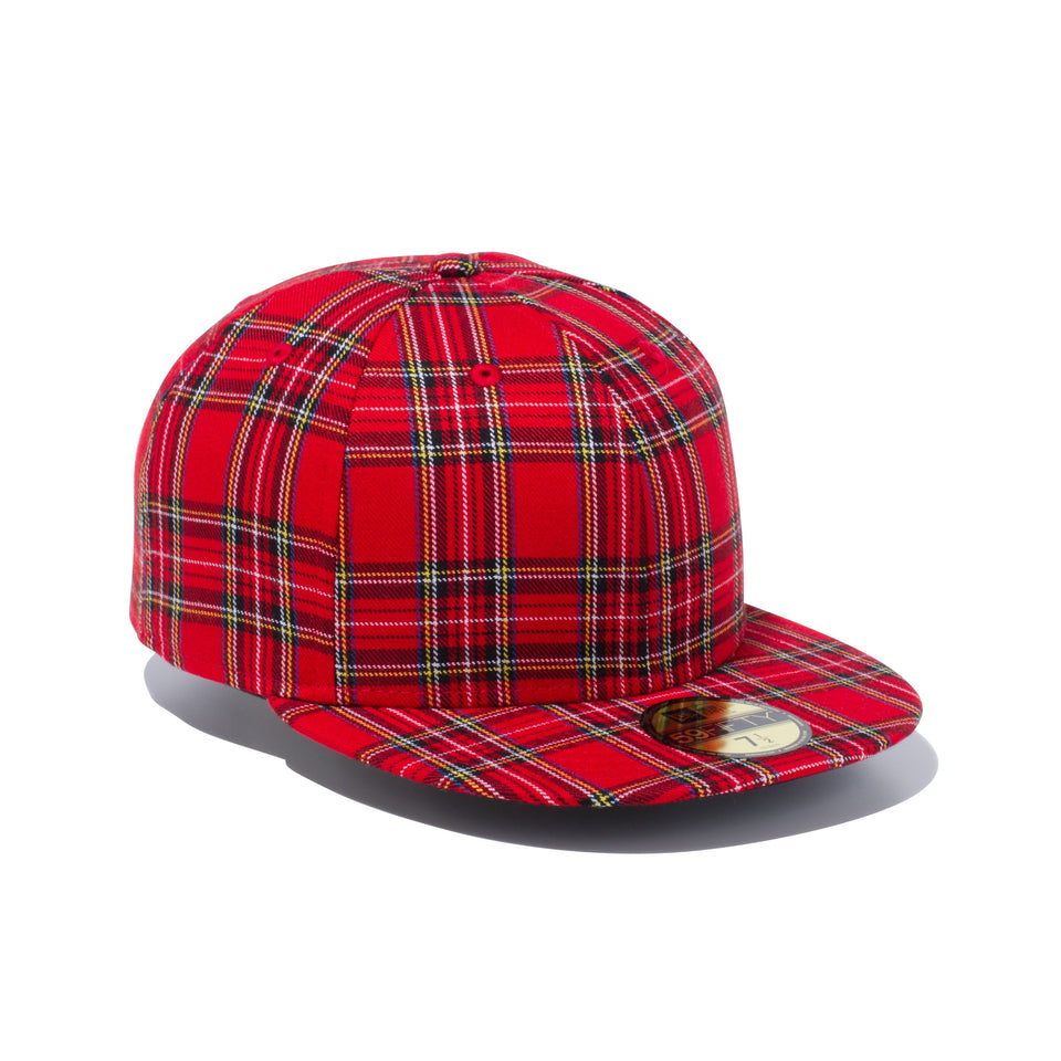 59FIFTY タータンチェック レッドチェック ブラックアンダーバイザー