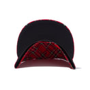 59FIFTY タータンチェック レッドチェック ブラックアンダーバイザー